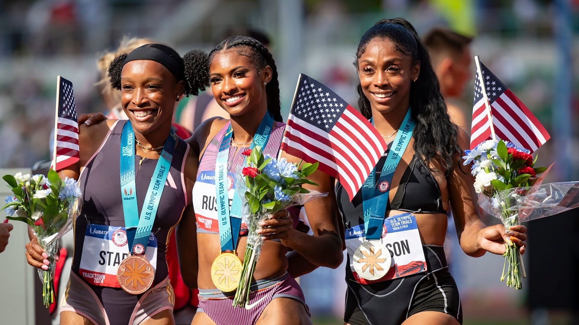 Perfect 'Timing' Propels Masai Russell into 2024 Olympic Games Perfect 'Timing' Propels Masai Russell into 2024 Olympic Games